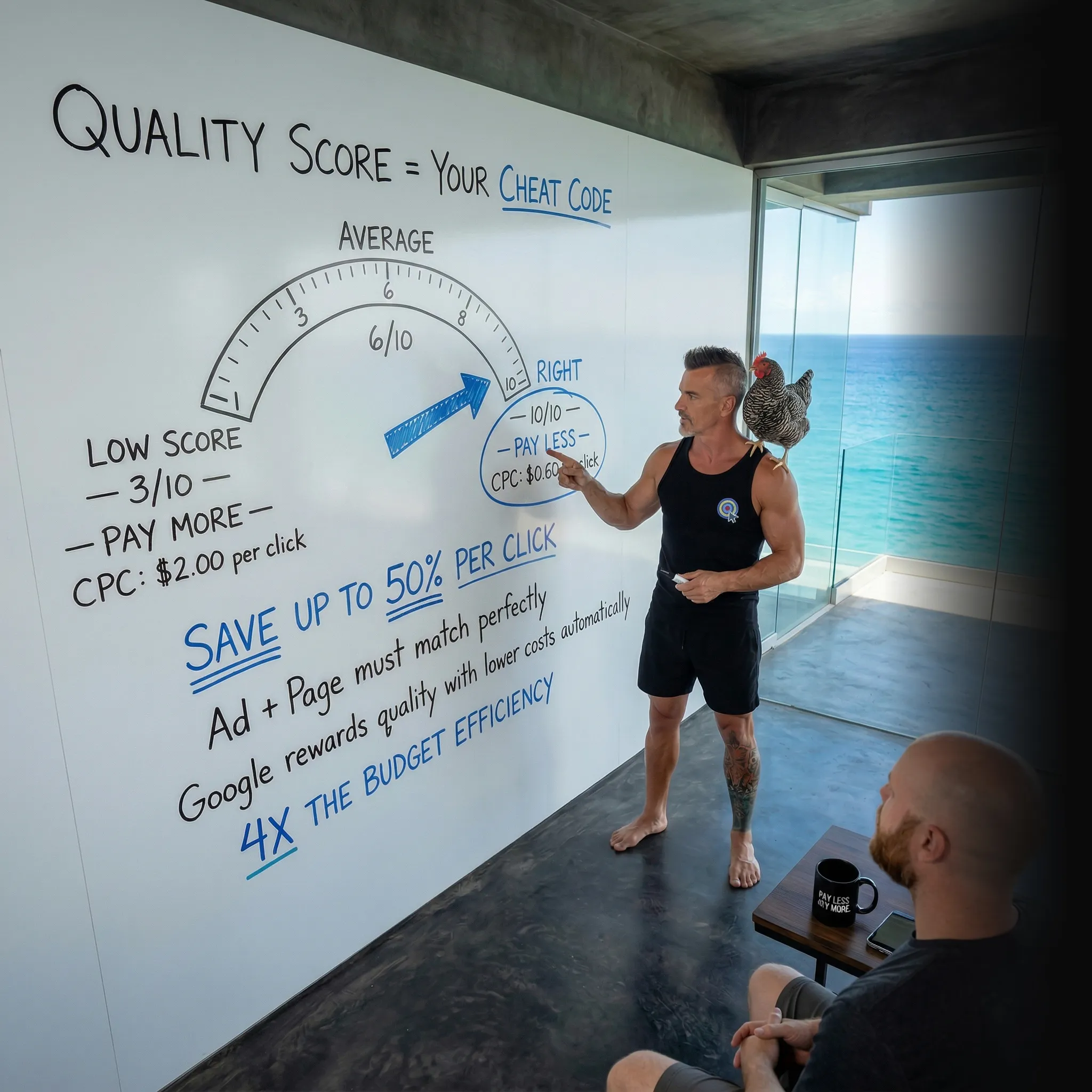 Improve quality scores for lower cost per click